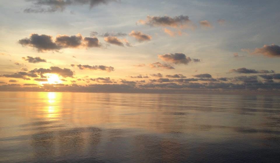 sunset of sea